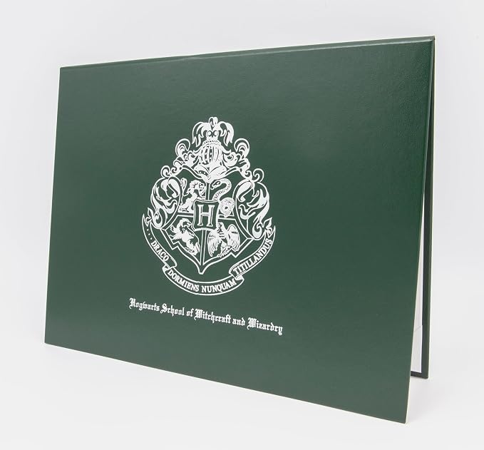 Green Faux Leather Document Cover 8.5x11 Letter Size | Tent-Style, Non-Padded with Metallic Foil Custom Printing | Professional Presentation for Awards, Diplomas and Certificates