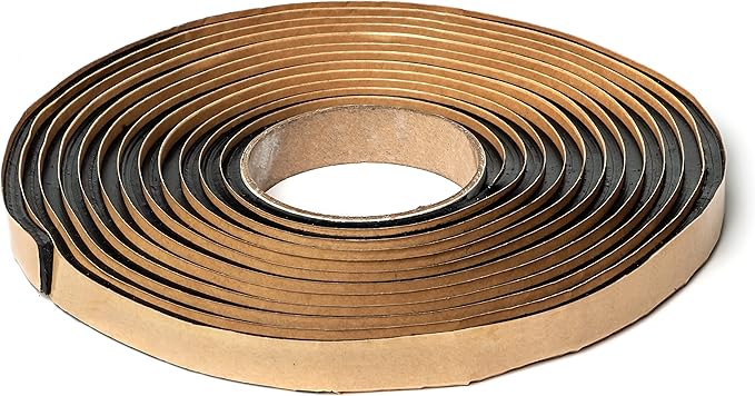 Second Skin Butyl Tape – 20 Roll (20ft x 1/2” x 1/4”) | Black Butyl Sealant Tape for RV, Auto, Marine, Headlight Repair, Window Glazing Tape | Weatherproof & Waterproof, Indoor & Outdoor, Made in USA
