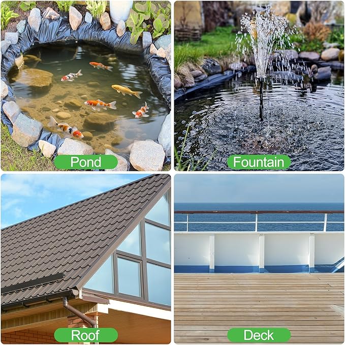 ToLanbbt 2PCS Pond Liner Repair Patch, 10'' x 10'' Self Adhesive Waterproof EPDM Liner Repair Patch Kit Thickened Rubber Pond Seam Peel and Stick Seam Kit for EPDM Garden Cover