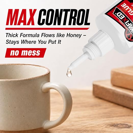Gap Fill Super Glue 120g Heavy Duty, Thick Cyanoacrylate (CA) Glue with Anti-Clog Caps & Precision Microtips for Woodworking, Crafts, 3D Prints, Strong Repair for Furniture Shoe Ceramic Glass Plastic