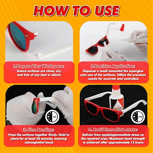 Super Glue for Plastic 35g (1.23 oz) – Heavy Duty Cyanoacrylate CA Glue for PLA, 3D Printing, Miniatures, Toys, ABS, PVC & DIY Plastic Repairs