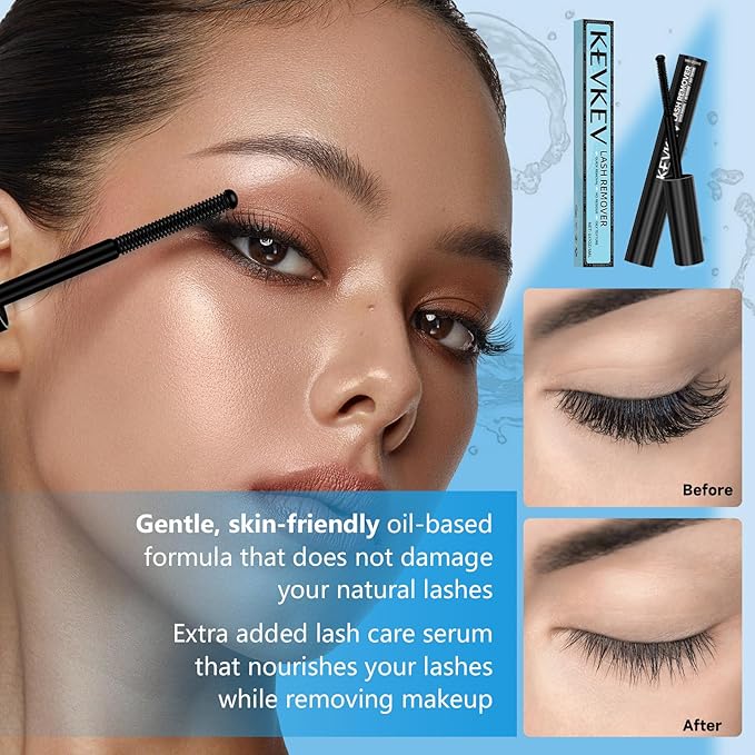 KEVKEV Lash Remover For Lash Extensions 5ml Lash Cluster Remover Oil Texture Lash Remover Gentle Quick Removal,No Residue,Clear Lash Glue Remover DIY Lash Extension Remover at Home