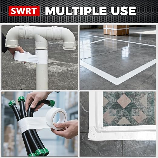 SWRT 2Pack Duct Tape White Heavy Duty - 9 Mil White Duct Tape Strong Adhesive, 2 in x 30 YD (Total 60YD) Duct Heavy Duty Waterproof All Weather No Residue Sealing & Patching for Indoor&Outdoor Repair