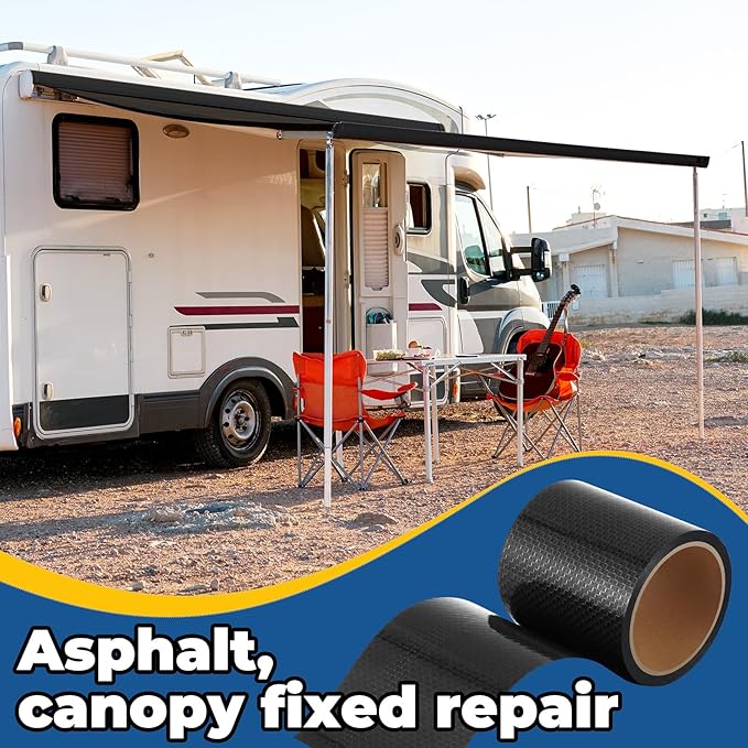 Pushglossy 2 Rolls RV Underbelly Tape 4" x 40 ft Waterproof Repair Belly Tape with Permanent Sealing Adhesive for Mobile Home, Camper Travel Trailer, RV Roof & Tear Repair Patch