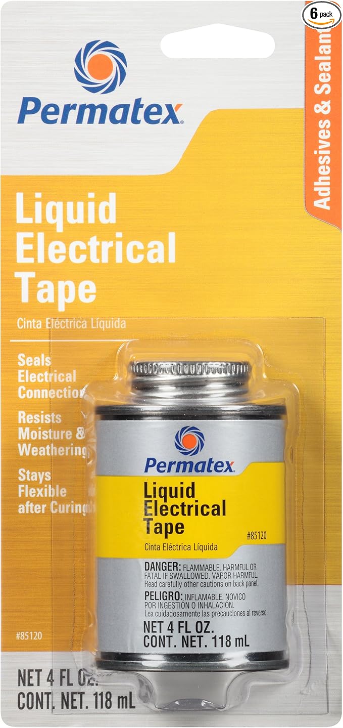 Permatex 85120-6PK Liquid Electrical Tape - 4 oz., (Pack of 6)