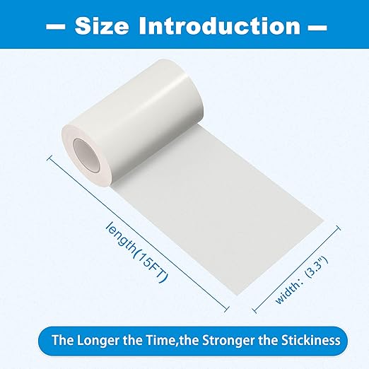 TIANLDD Clear Waterproof Vinyl Repair Tape for Boat Covers,Tents,Tarp,RV Awning,Fabric Repair Tape-3.3IN x 15FT