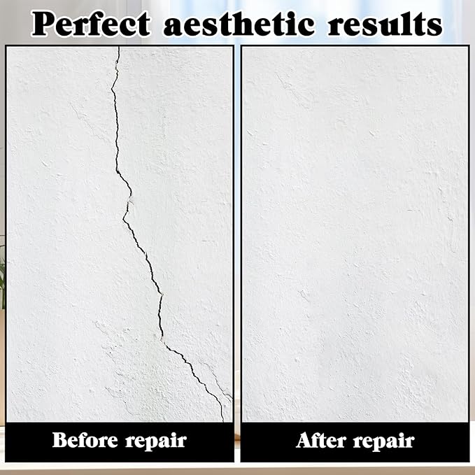 2'' x 32' Drywall Joint Tape Self Adhesive Stress Crack Tape Serrated Edge for Drywall Patch Joint Repair Heavy Duty Smooth Roll for Walls Concrete Repair