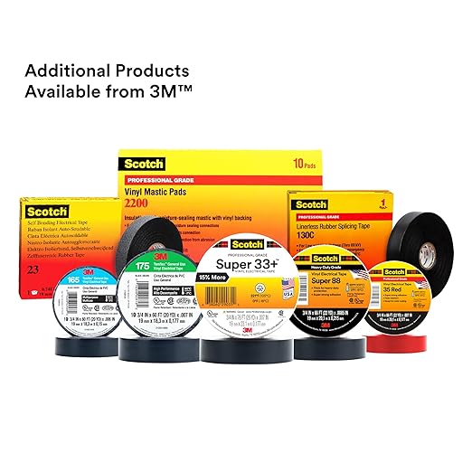 3M Scotch Vinyl Electrical Tape Super 88, 1-1/2 in x 44 ft, Black, 1 Roll, Premium Grade, Rubber Resin Adhesive, PVC Backing, All-Season Heavy Duty Electric Tape