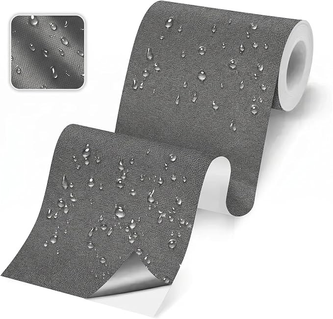 Canvas Repair Tape, Heavy Duty Waterproof Self-Adhesive Fabric Repair Patch for Tent, Sofa, Boat Covers, Chairs, Awning & Camping Outdoor Gear, 3.9"x79", Darkgrey