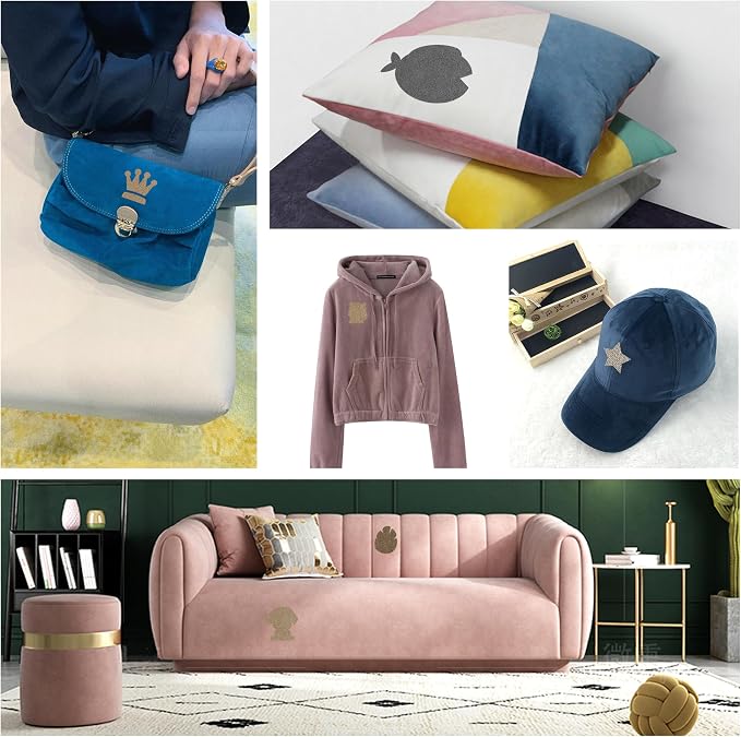 Azobur Sofa Repair Patch - 6 Self Adhesive Microfiber Patches for Luxurious Look Quick Fix Sofa (Black)