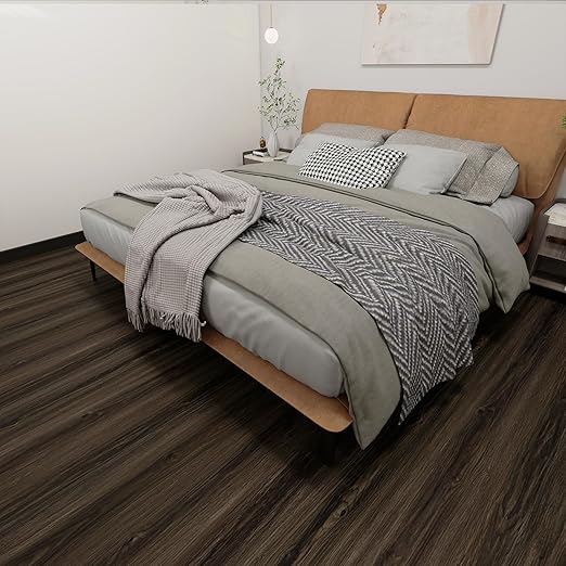 Wood Grain Peel and Stick Floor Tiles – 11.8” Width, Full Roll Length of 394" – Versatile Design for Any Space, Self Adhesive Vinyl Flooring, Waterproof and Non-Slip Features