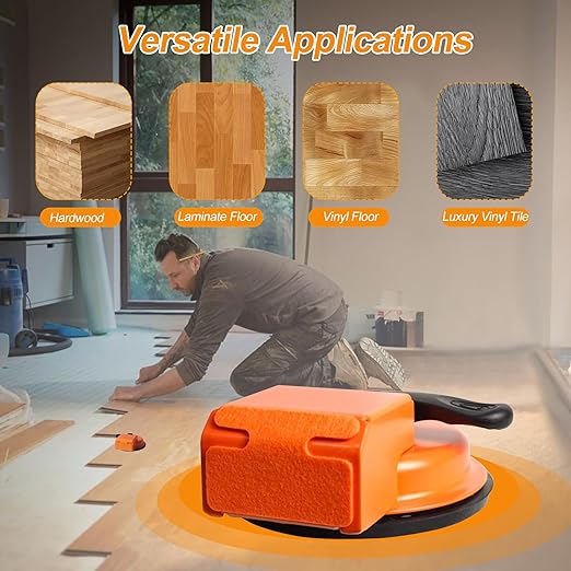 Floor Gap Fixer Tool, Floor Repair Suction Plank Grabber for Closing Gaps in Laminate Floors, Vinyl Plank, Hardwood, Tile, Heavy Duty Plank Grabber Fixer Tool with Pump Suction & Sticky Pads