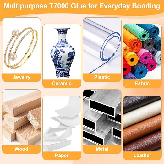 220 ML T7000 Black Glue, Semi Fluid Black Adhesive Glue Precision Craft Repair for Electronics Phone Screen Replacements DIY Jewelry Making Glass Wood Metal Stones