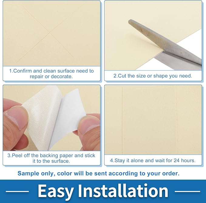 Self Adhesive Leather Repair Patch Strong Stickiness 30"x16" Leather Repair Tape PU Leather Beige White 1 Pcs