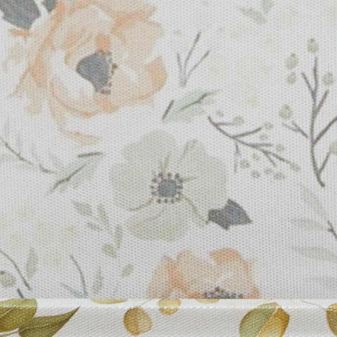 Deco 79 Canvas Decorative Box Faux Storage Book Book Shaped Boxes with Pink and Blue Floral Patterns, Set of 3 Decorative Keepsake Boxes 12", 9", 6"H, White