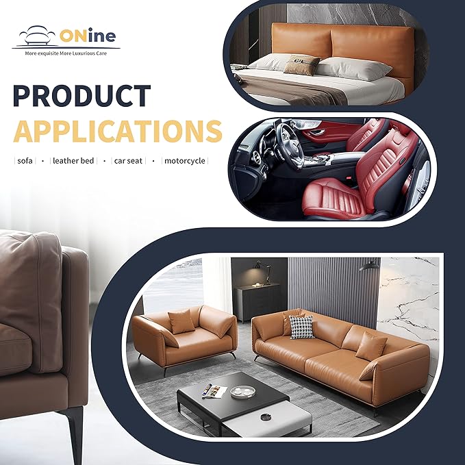 ONine Leather Repair Patch,Leather Repair Tape, 16 x 90 inches Leather Repair Patch for Furniture,Vinyl Repair Kit,Leather Couch Patch,for Sofas, Furniture, Car Seats(Black-Fine Grain)