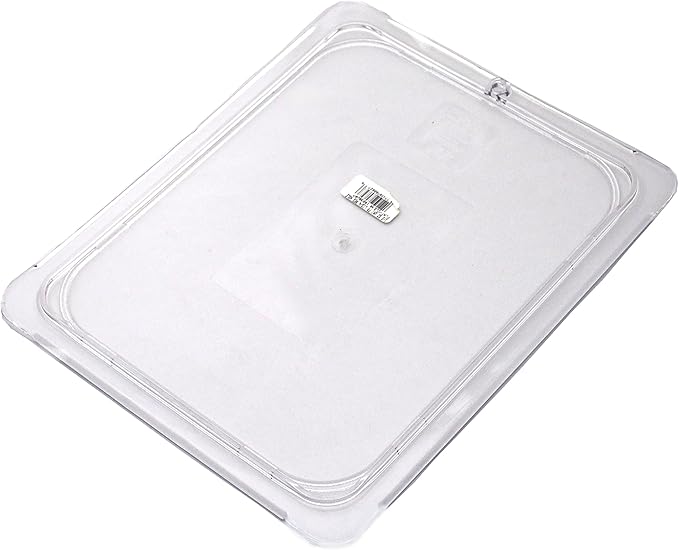 Carlisle FoodService Products StorPlus Flat Lid, Cover for Half Size Food Pans, 12.75" x 10.375", 1 Count, Clear