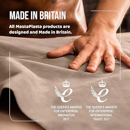 Instant MastaPlasta Suede Premium Repair Patch - Gray Suede - 8in x 4in (20cm x 10cm) -Self-Adhesive Suede Upholstery-Quality Patches for Sofas, Car Interiors, Bags, Shoes & More