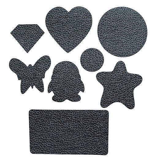 8 PCS Self-Adhesive Leather Repair Patch Couch Patch, Waterproof, Wear-Resistant Tape Sticker for Sofa,Bag,Furniture,Car Seats (Black)