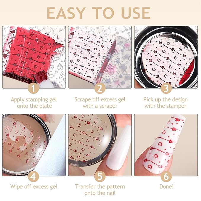 Jelly Silicone Nail Art Stamper, 2-in-1 Detachable Nail Stamping Tool with Scraper for Gel Polish & French Tips, Manicure Salon Supplies, Sello de Silicona para Uñas (2-in-1 Silver)