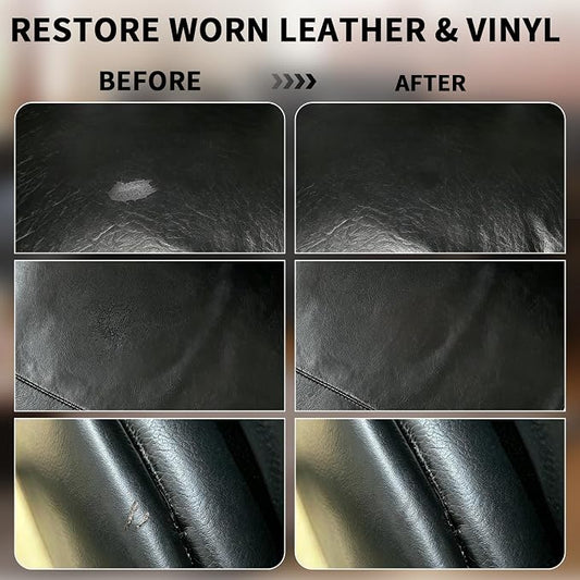 Leather & Vinyl Repair Kit, DIY Color Repair for Cracks,Scratches, Black | Blendable Colors; Flexible Formula; Strong Adhesion; Smooth Finish; Fast Drying; Long-Lasting Repair