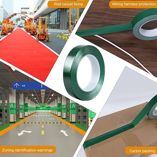 Green Duct Tape 1 Inch x 33 Yards, Heavy Duty Waterproof Repair Tape, Easy to Tear Colored Cloth Tape for DIY Craft, Camping, Home Maintenance & Packing