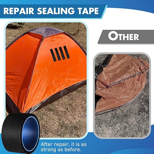VioraWhite 2 Rolls Wetsuit Repair Iron on Seam Tape 2 Inch 16.4 ft Waterproof Sealing Patch for Neoprene Wetsuit Drysuit Fishing Suits Industrial Standard Carrier Material Black Color