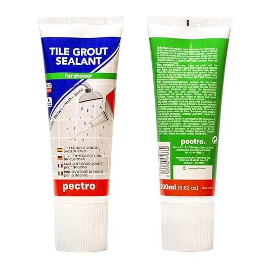 Waterproof Tile Grout Sealer – XL 6.62 oz Tube for Shower & Bathroom – Fast Drying Grout Sealant for Cracks, Gaps & Joints – White Grout Renew – Easy to Apply, Long-Lasting Protection