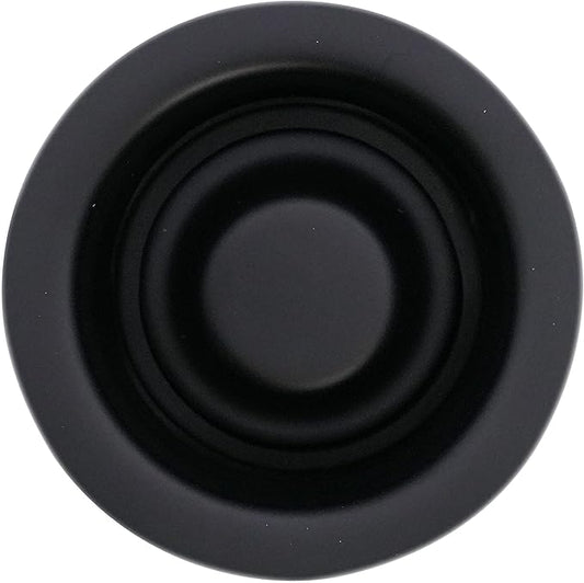 Westbrass D2089-62 4-1/4" Kitchen Sink Waste Disposal Drain Flange and Stopper, Matte Black