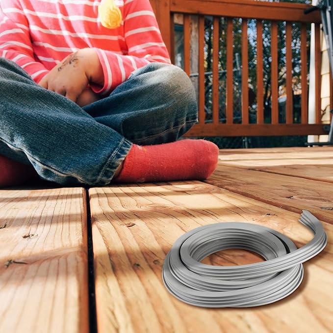Kingdder Concrete Expansion Joint Filler Driveway Crack Filler Flexible EPDM Rubber Strip for Concrete Crack Repair Replacement Weather Aging Resistance Expansion Joint(1/2'' Wide, 10 ft Long)