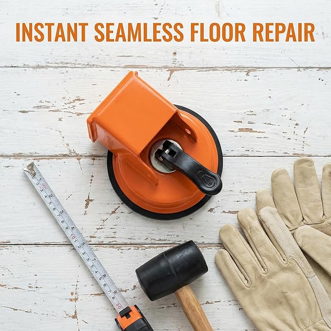 Floor Gap Fixer Tool with Vacuum Suction Cup & Sticky Pads, Heavy Duty Plank Grabber for Laminate, Vinyl, Wood & LVP Flooring, Ultimate Gap Repair & Flooring Installation Kit to Fix Floor Gaps