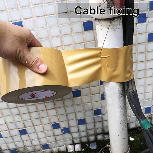 3 Inch Tan Brown Duct Tape Waterproof,Heavy Duty,3 Inch x 60 Yards,9 Mil Industrial Grade Light Brown Duct Tape,No Residue,Strong,Flexible and All Weather,Professional for Indoor & Outdoor Use