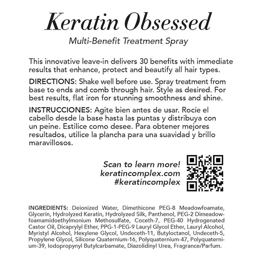 Keratin Complex - Keratin Obsessed Multi-Benefit Treatment Spray - 5 fl oz,(Pack of 2)