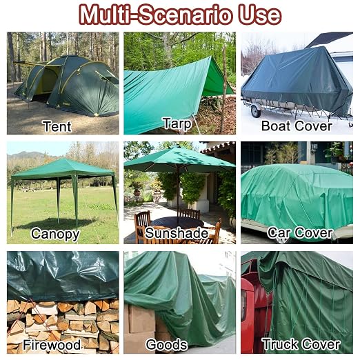 Heavy Duty Awning Repair Tape, Waterproof Strong Adhesive Patch, Instant Fix Tape for Tent, Boat Covers, Tarp, Sail, Canopy, Canvas, Tarpaulin, 3.15INX16FT, Green