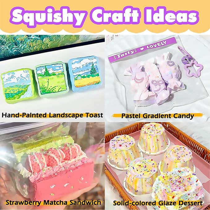 Taba Squishy Making Kit Ultra Slow Rising Soft Cream Gel Flex Rubber Liquid Silicone 3.5oz Pack