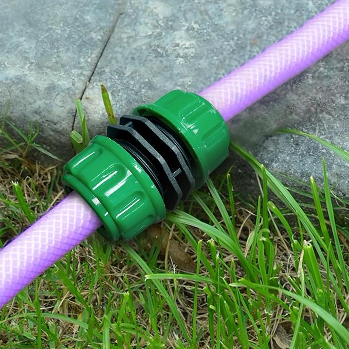 BlingKingdom 6pcs Hose Repair Connector Extender for Join 1/2 inch Garden Hose Pipe Quick Repair Connection Plastic Garden Hose Joiner Splicer Leakproof Design(Green)
