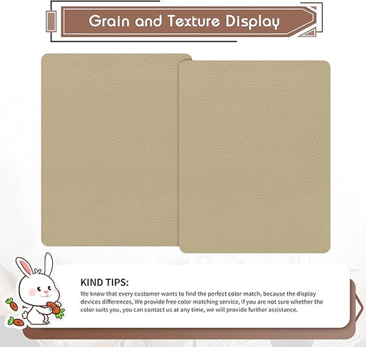 KING MOUNTAIN Leather Repair Patch,2 Packs 9 x 11 Inches self Adhesive Leather Repair Tape for Damaged Leather Furniture, Sofa Seating,Car Seats, Leather Goods(Medium Beige)
