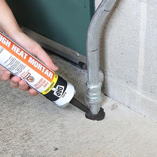 DAP High Heat Fire Resistant Mortar, 10 Oz, Black (7079818854)