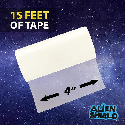 Alien Shield Transparent Sealing Tape Waterproof Repair Tape Adhesive Strips Patch Tape to Repair Tears, Cracks, and Leaks, 3 Rolls Total 15 Feet Rolls x 4” Width As Seen On TV