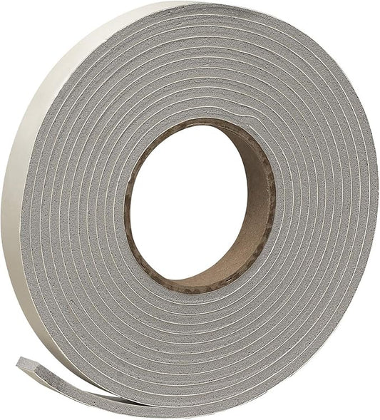 Frost King V734H Vinyl Foam Tape - Closed Cell - Moderate Compression, 3/4" W, 1/2" Thick, 10' L, Grey,Gray (Pack of 2)