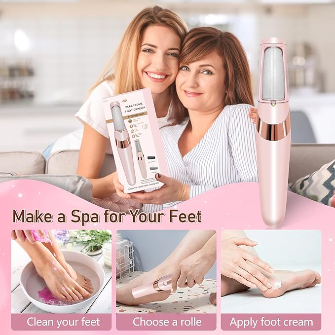 Callus Remover for Feet,Electric Foot Callus Remover with 2 Rollers 2 Speed,16 in1 Rechargeable Foot File Pedicure Kits for Dead Hard Cracked Dry Skin