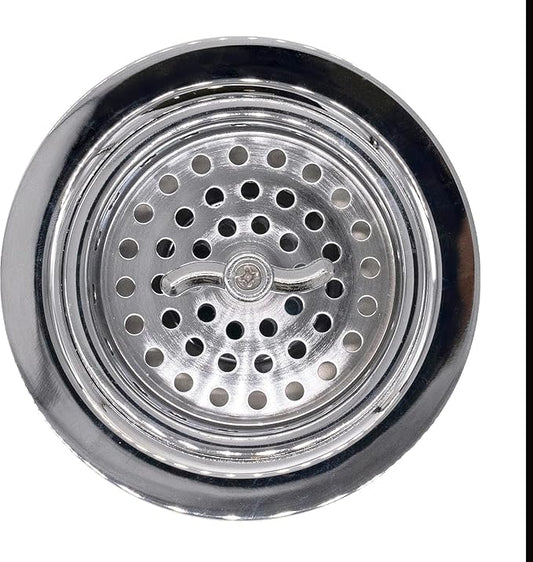 Westbrass Wing Nut Style Large Kitchen Sink Basket Strainer, 2 Pack, Polished Chrome, D2135-26