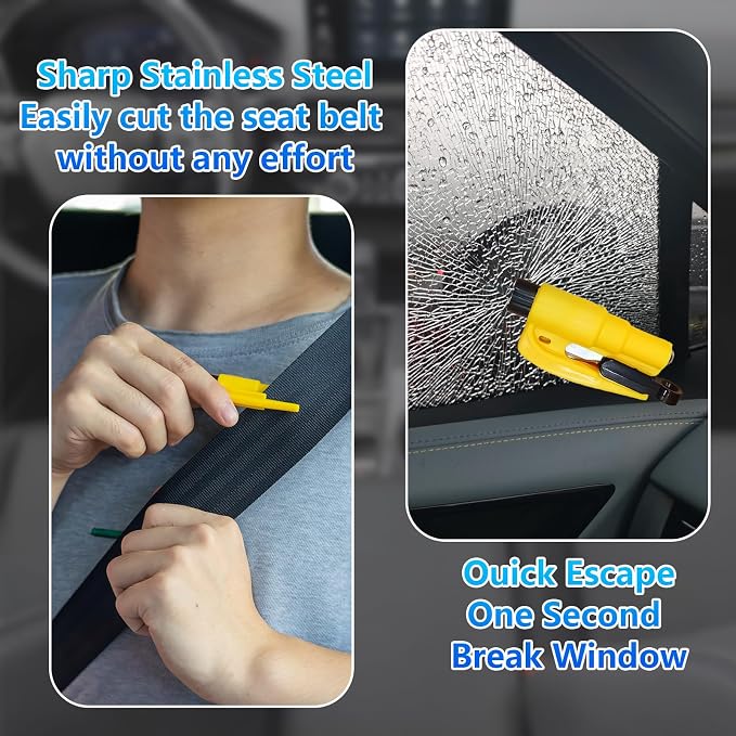 【Compatible with Toyota Camry】 Seat Gap Filler,No Drop Seat Guard Compatible with Toyota Camry,Drop Seat Guards for Cars(2Pcs),Emergency Keychain Car Escape Tool(2Pcs)