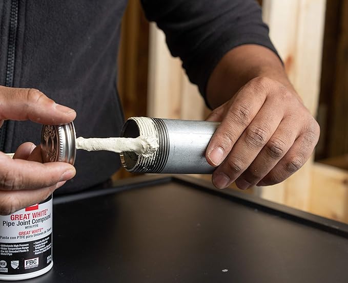 Oatey 31231 Pipe Joint Compound with PTFE with Brush, 8 fl.Ounce