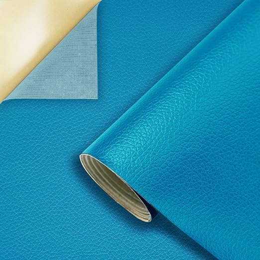 Oversized Leather Repair Tape, Adhesive Repair for Leather,17.7 x 78.8inches, for Sofas, car Seats, Furniture, Bags, Jackets, Armchair Tear Repair Patches (Sky Blue)