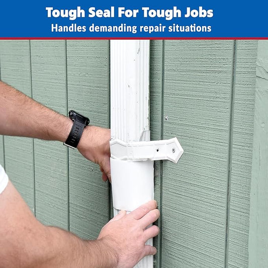 Gaffer Power White Butyl Seal Tape 4” x 5 FT – Waterproof Leak Repair Tape for Roof, Gutters, Pipes & RV – Flexible, Weatherproof, Made in USA