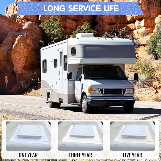 RV Roof Tape with Rubber Roller, 4 Inch x 50 Feet RV Sealant Tape for Camper Roof Repair, Boat Sealing, Trailer Roofing Seam Leaks, UV Resistant, Waterproof, White