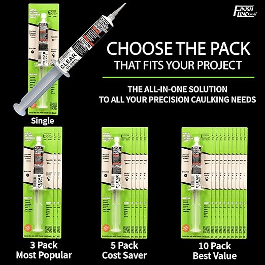 – Acrylic Urethane Elastomeric Sealant – Pre-Filled Precision Caulk Gun – Almond – 1 oz Tube – Flexible & Durable Sealant for Trim, Baseboards, and Small Cracks