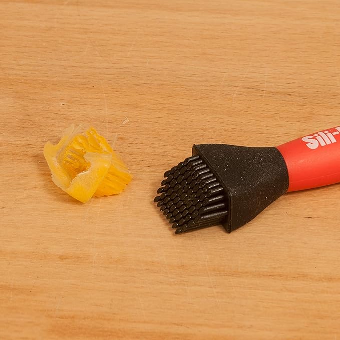 Sili Non-Stick Silicone Glue Brush Wood Applicator Set, 1 & 1/2 Brush Kit, Easy Clean Brushes for Woodworking, Arts, Hobby, Silicone Spreader Brushes