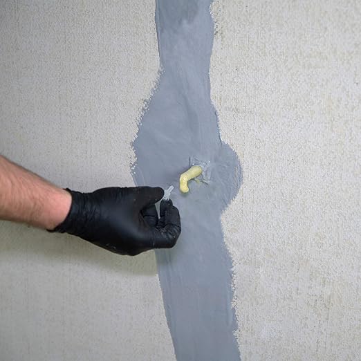 DRICORE PRO Concrete Repair Crack Injection Expanding Foam (Step Two) | Polyurethane for Sealing Indoor & Outdoor Cracking in Home, Wall, Basement | Moisture Tolerant, Flows into Small Pits